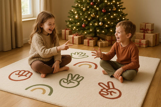 Créer un coin de jeu magique avec un tapis Chifoumi pour Noël