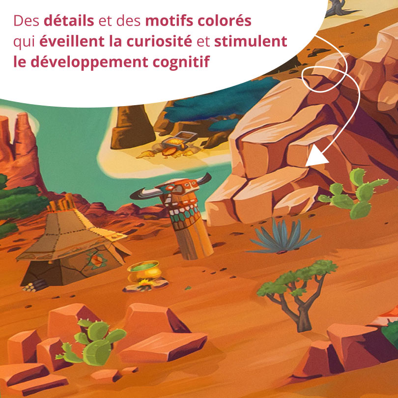 Tapis de jeu exploration “Adventureland” - 150x100cm
