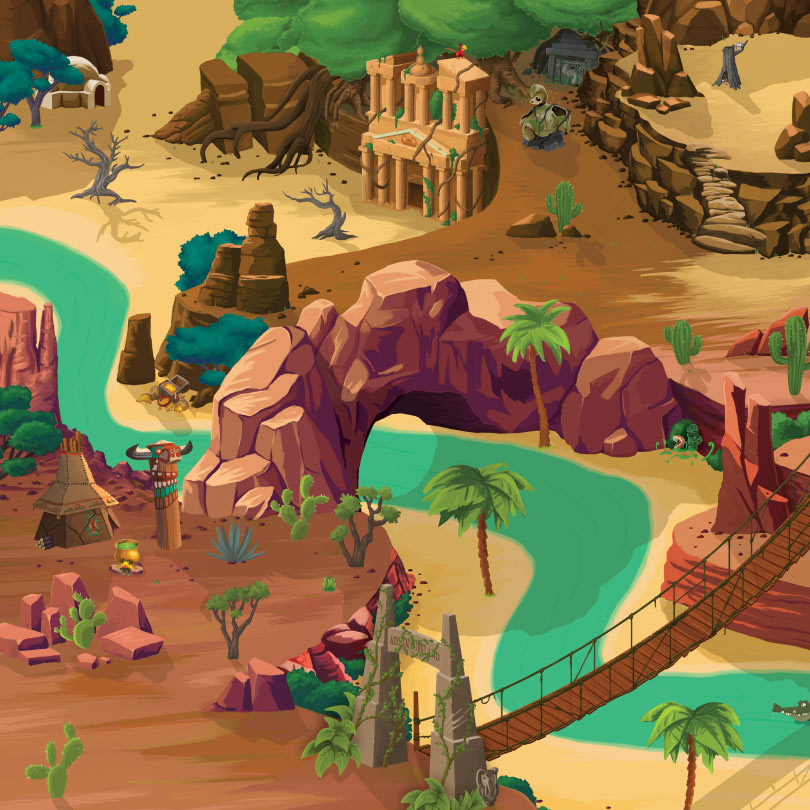 Tapis de jeu exploration “Adventureland” - 150x100cm