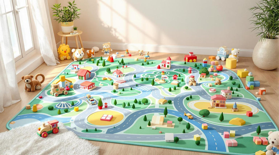 Des tapis pour utiliser des jouets