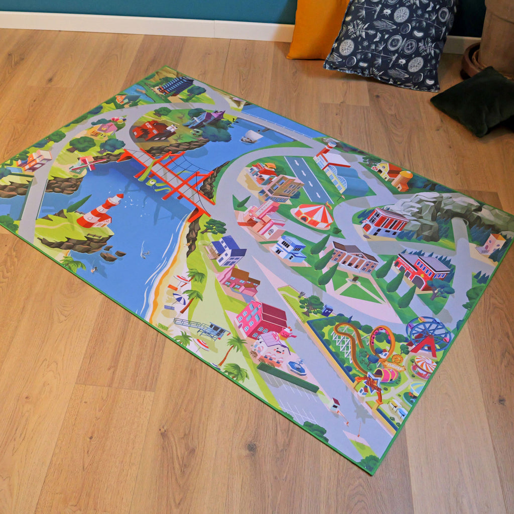 Tapis de jeu pour enfant "Hill Valley" - 150x100cm