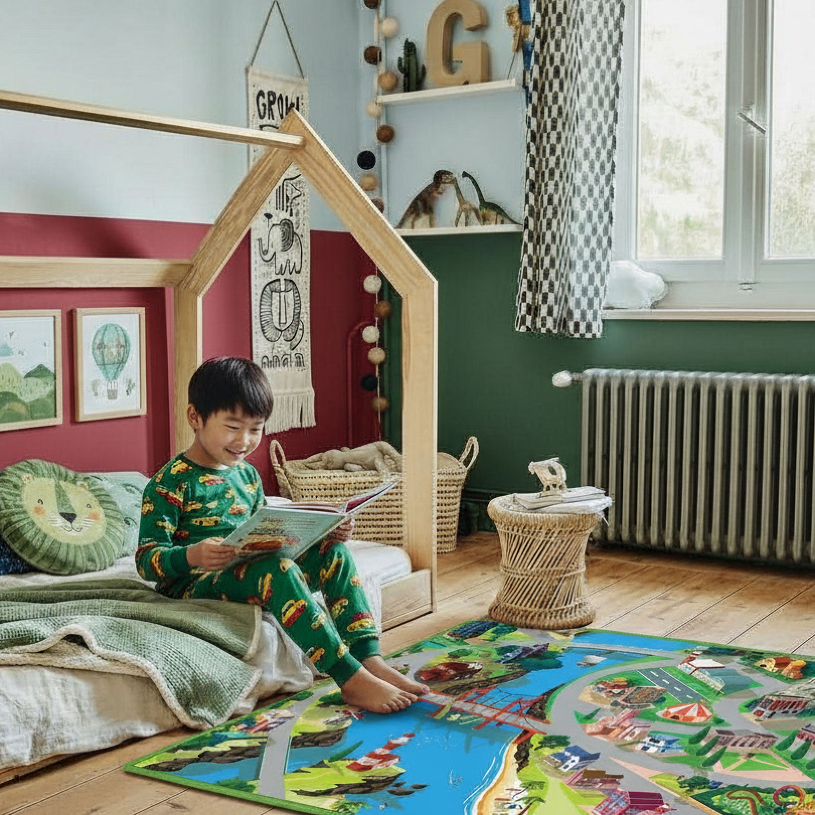 Tapis de jeu pour enfant "Hill Valley" - 150x100cm