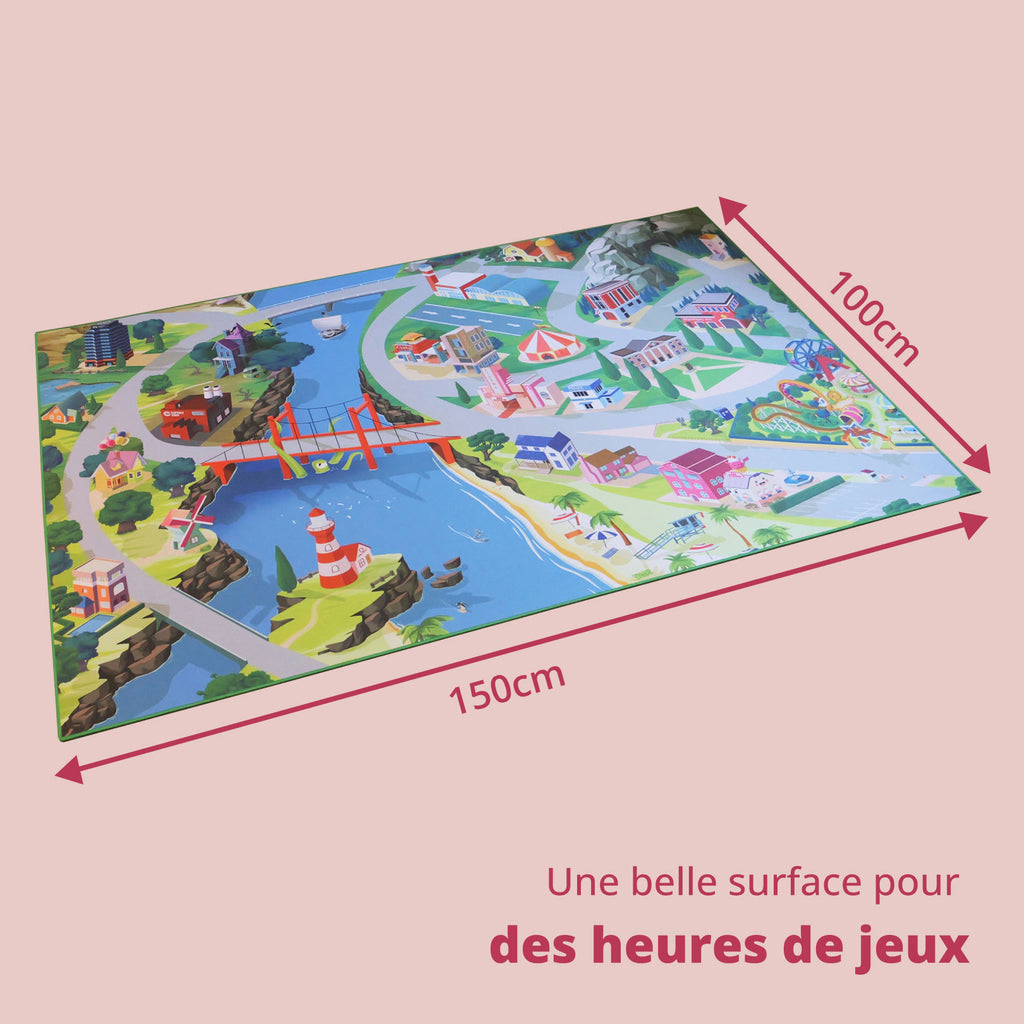 Tapis de jeu pour enfant "Hill Valley" - 150x100cm