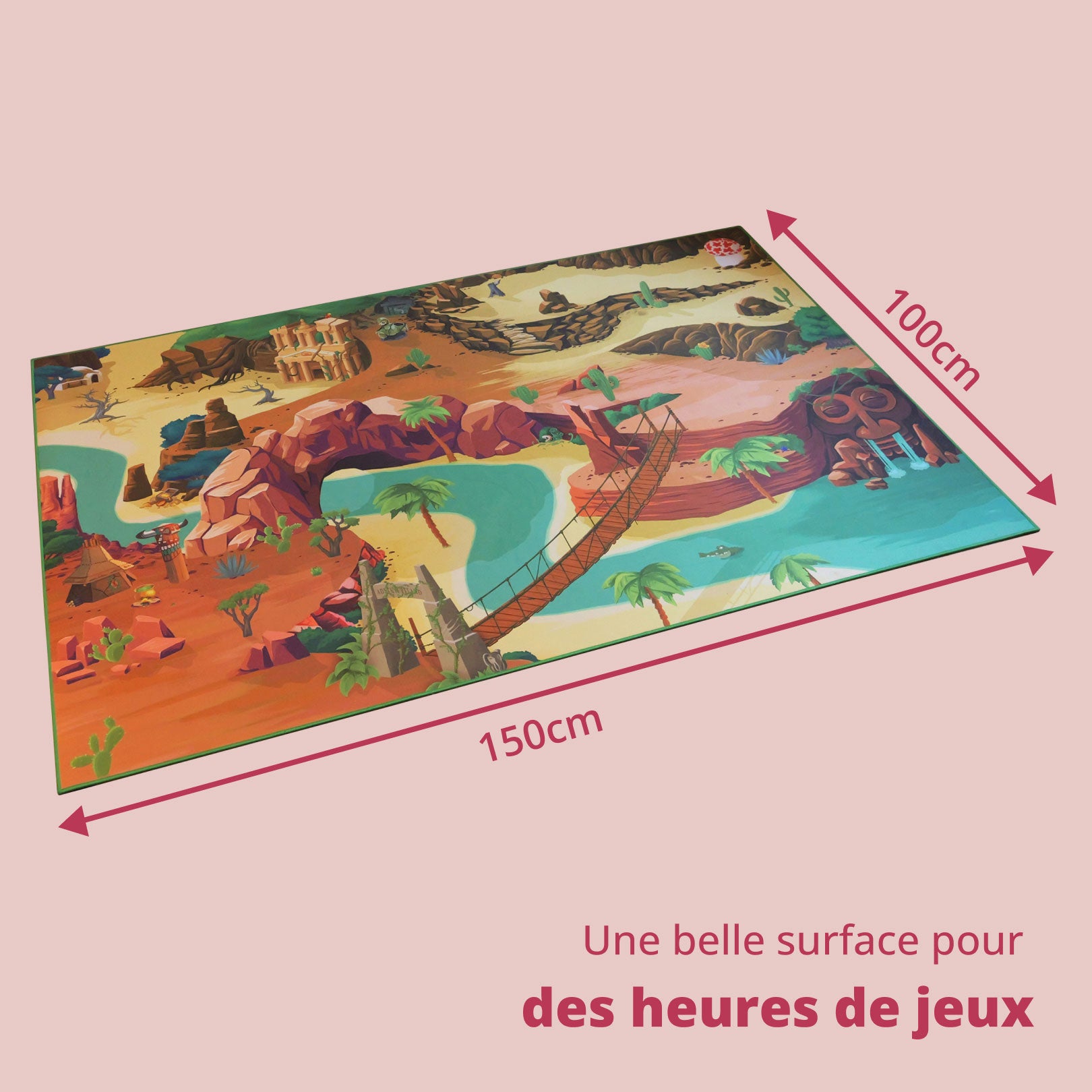 Tapis de jeu pour enfant “Adventureland” - 150x100cm