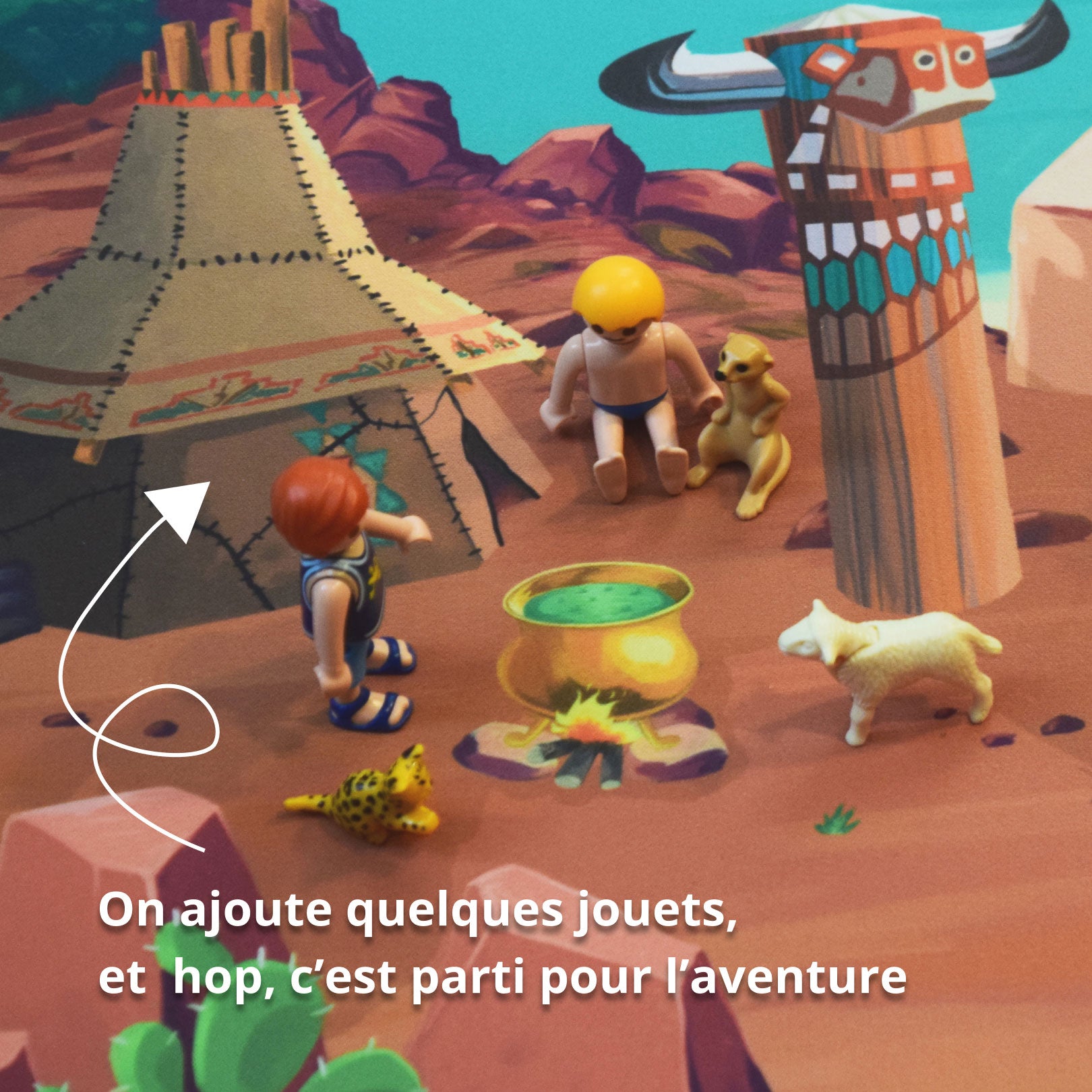 Tapis de jeu pour enfant “Adventureland” - 150x100cm