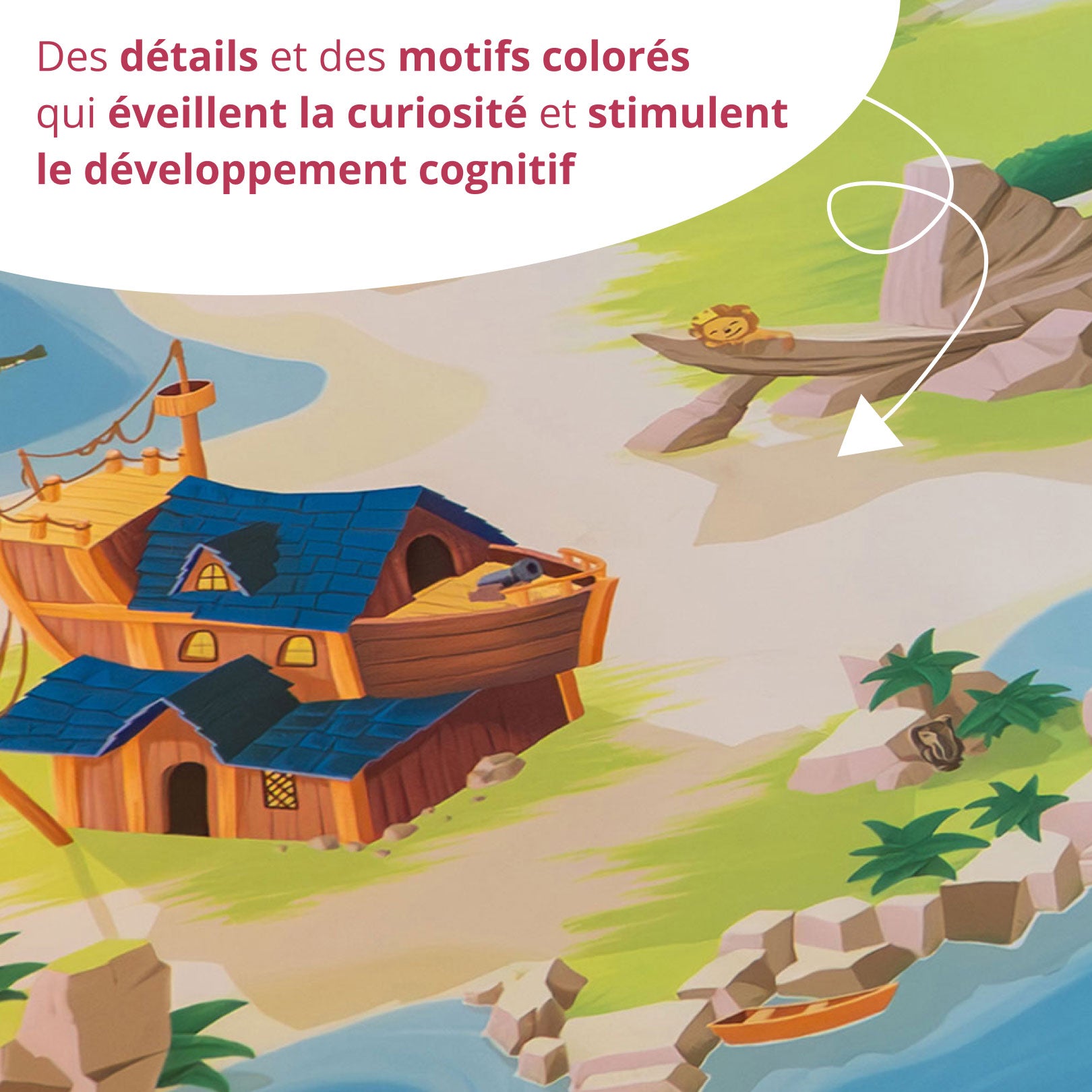 Tapis de jeu pour enfant “Tortuga Bay” - 150x100cm