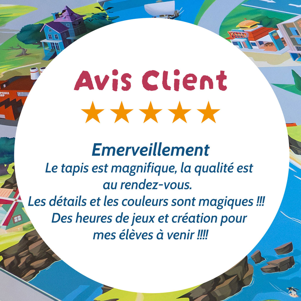 Tapis de jeu pour enfant "Hill Valley" - 150x100cm