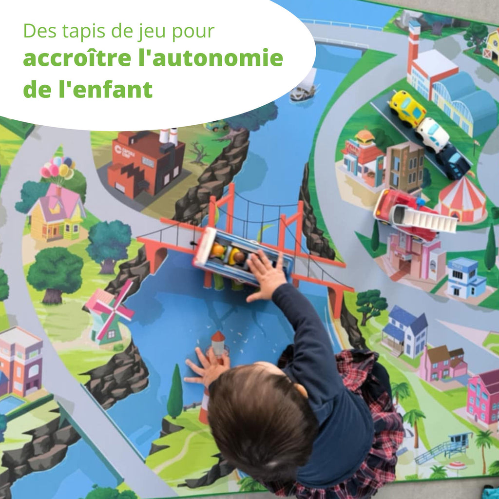 Tapis de jeu pour enfant "Hill Valley" - 150x100cm