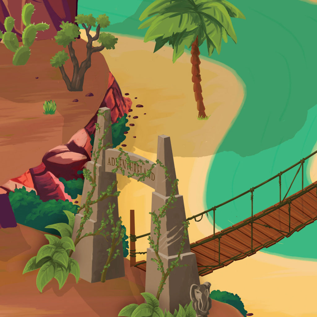 Tapis de jeu pour enfant “Adventureland” - 150x100cm