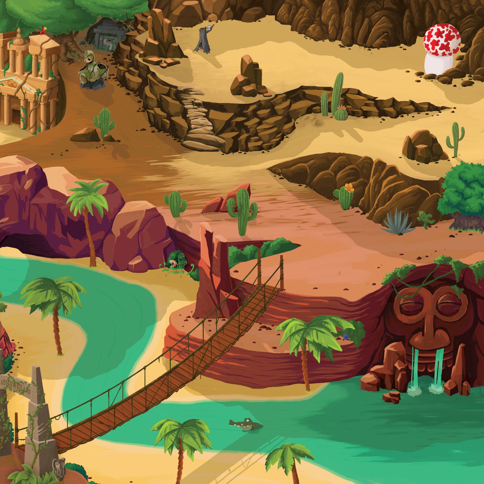 Tapis de jeu pour enfant “Adventureland” - 150x100cm