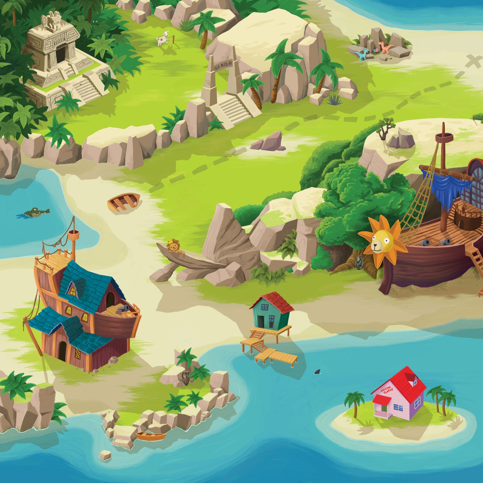 Tapis de jeu pour enfant “Tortuga Bay” - 150x100cm