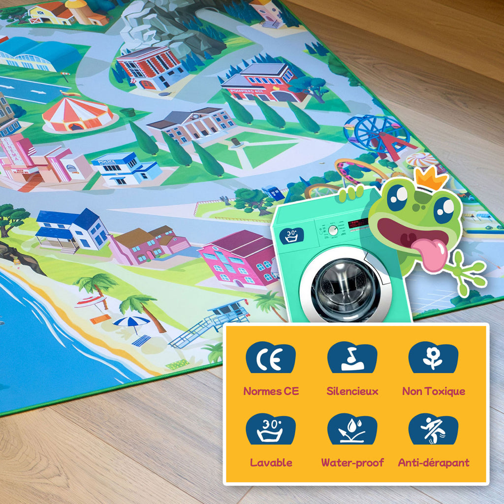 Tapis de jeu pour enfant "Hill Valley" - 150x100cm